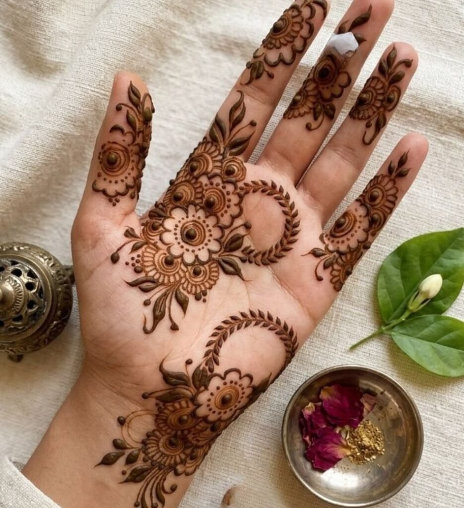 classy front mehndi design
