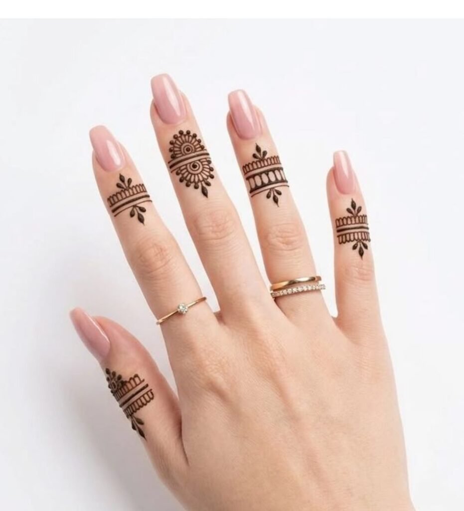 finger mehndi design very easy
