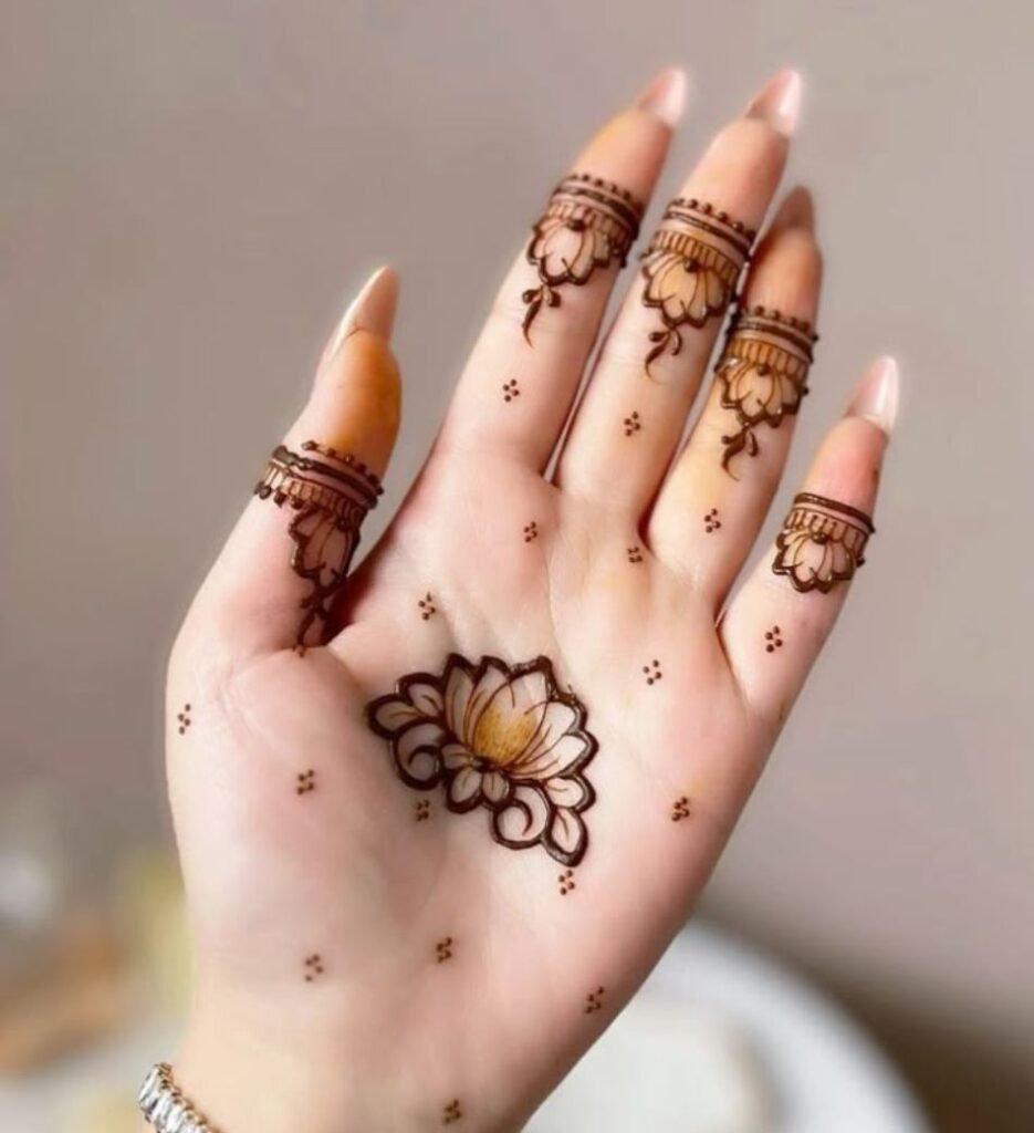 front hand mehndi design