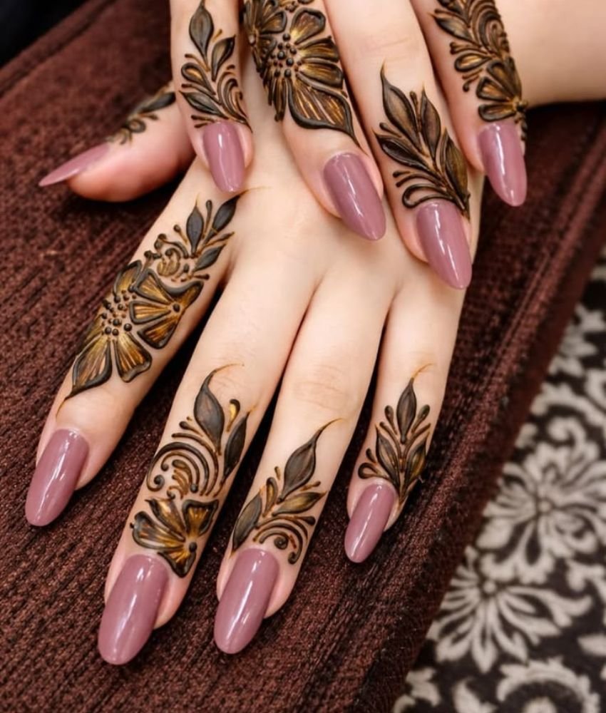 arabic finger mehndi design