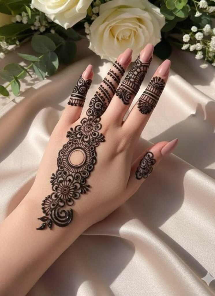 back hand bail mehndi design