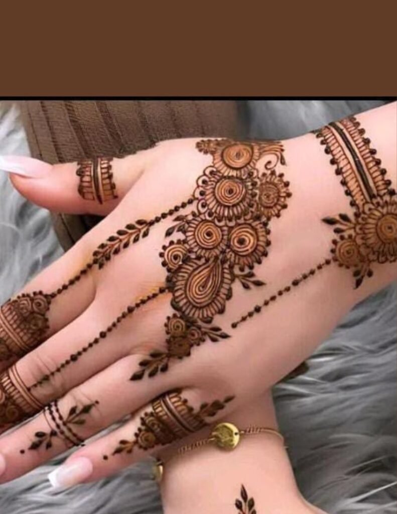 back hand mehndi design