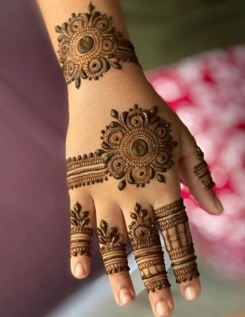 back hand mehndi design for kids