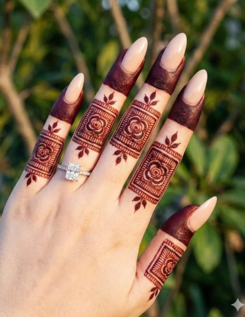 beautiful finger mehndi design