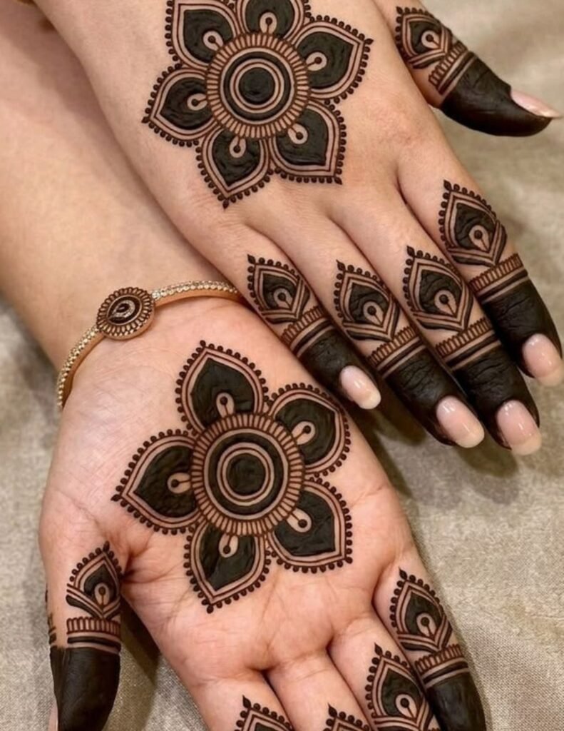 beautiful manadala mehndi design