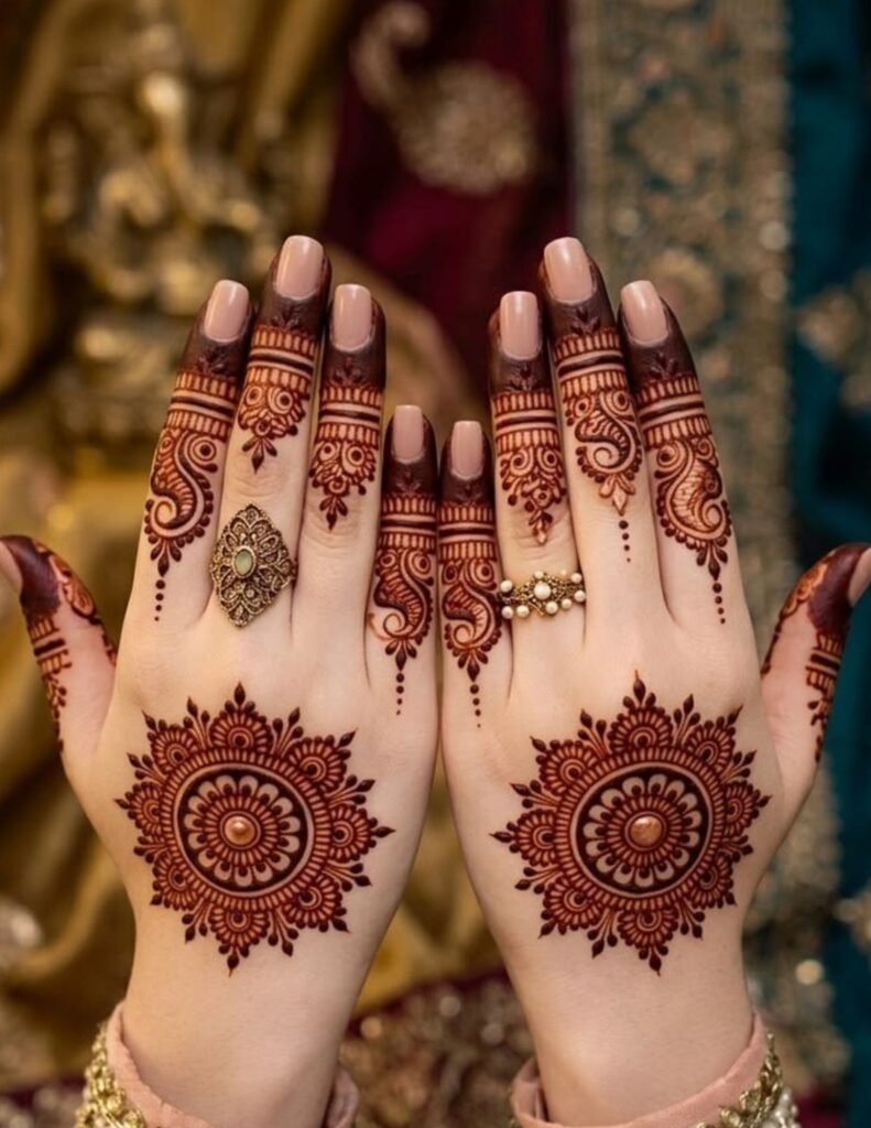 brides tikki mehndi design