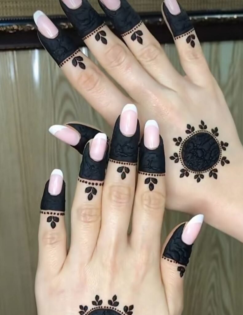 easy circle mehndi designs