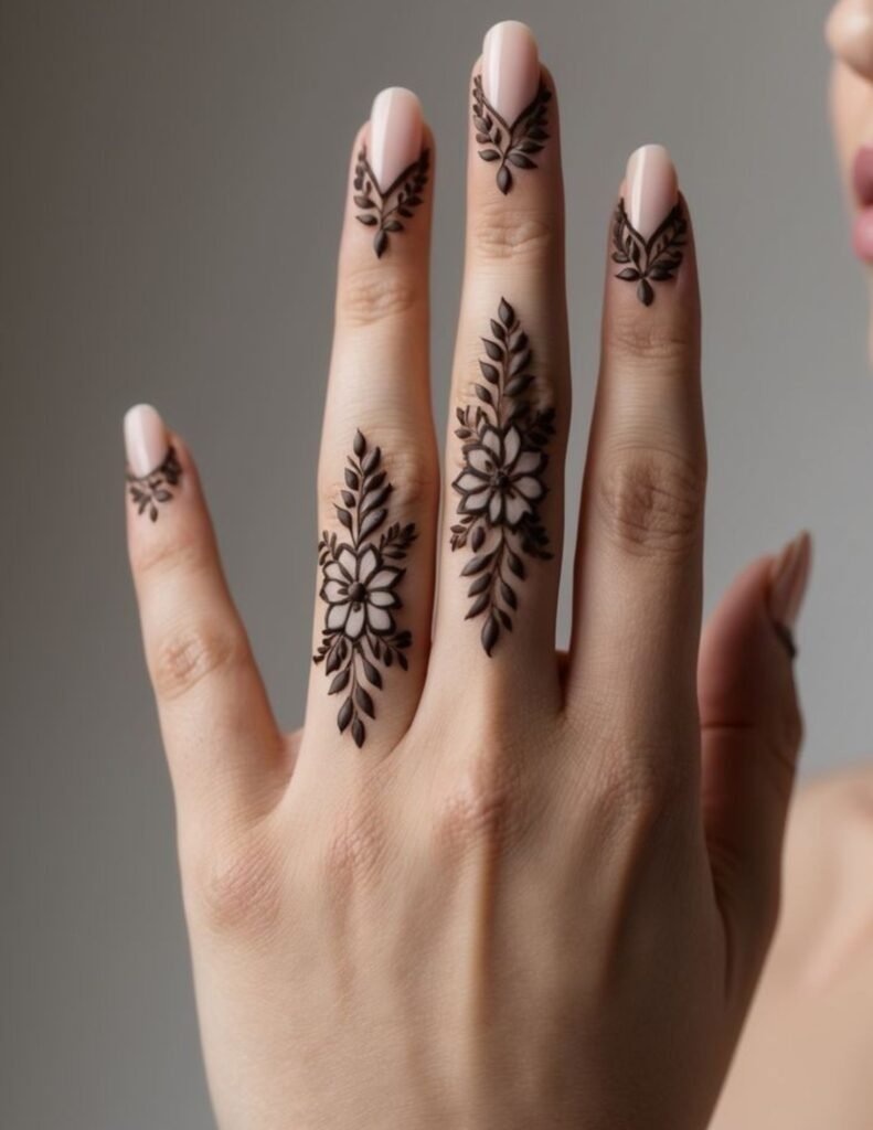 easy ring finger mehndi design