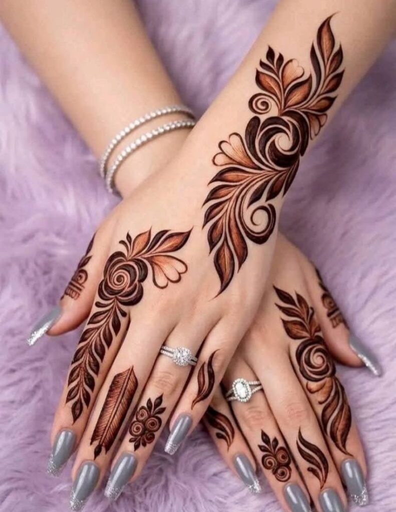 elegant floral mehndi design