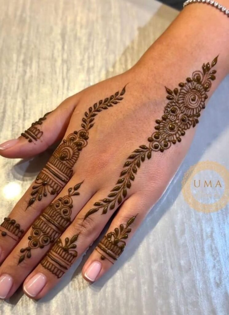 floral bail mehndi design