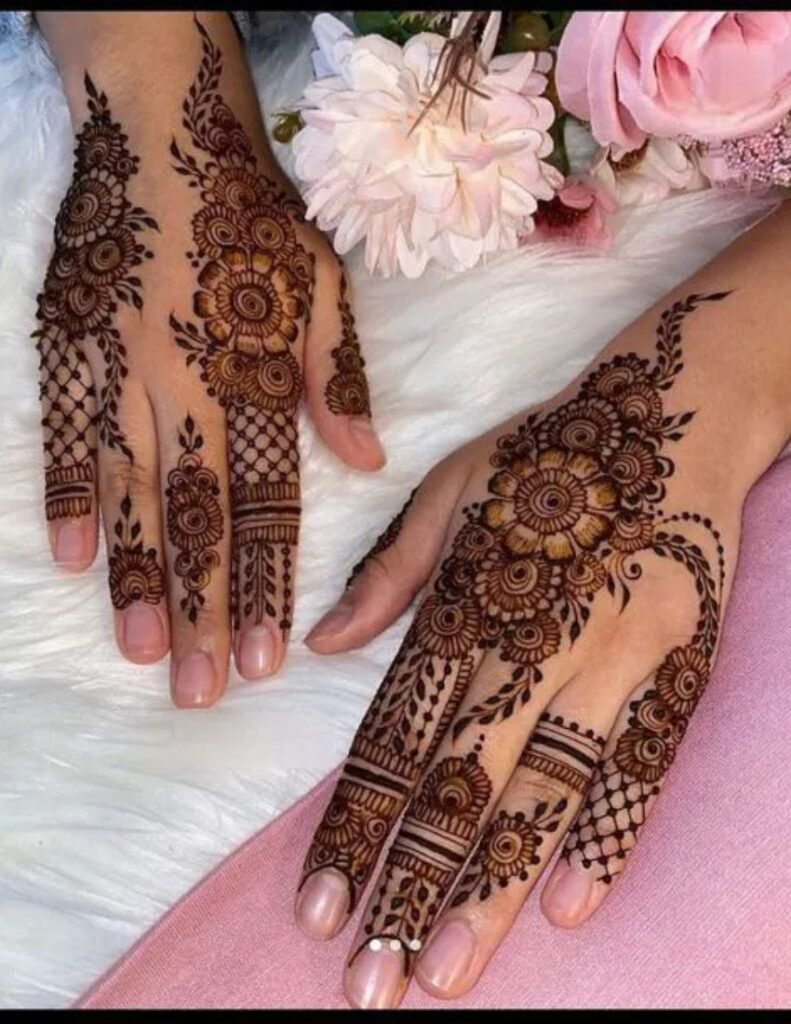 floral mehndi for bride maids