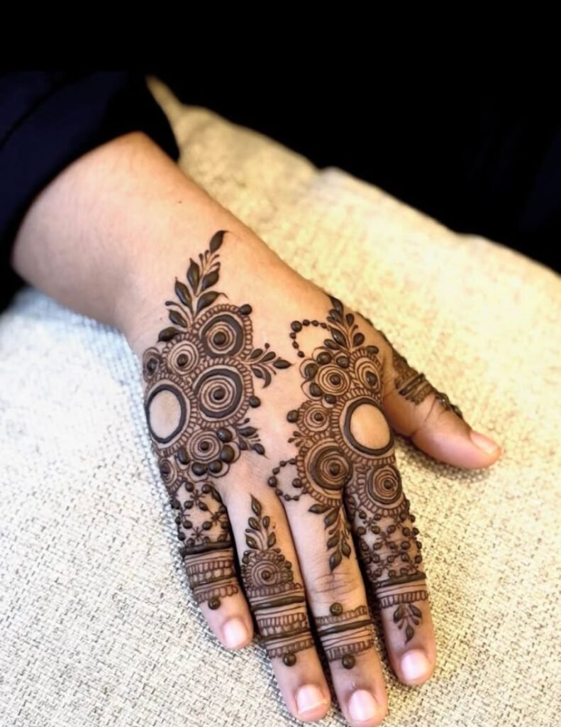 heavy floral mehndi design