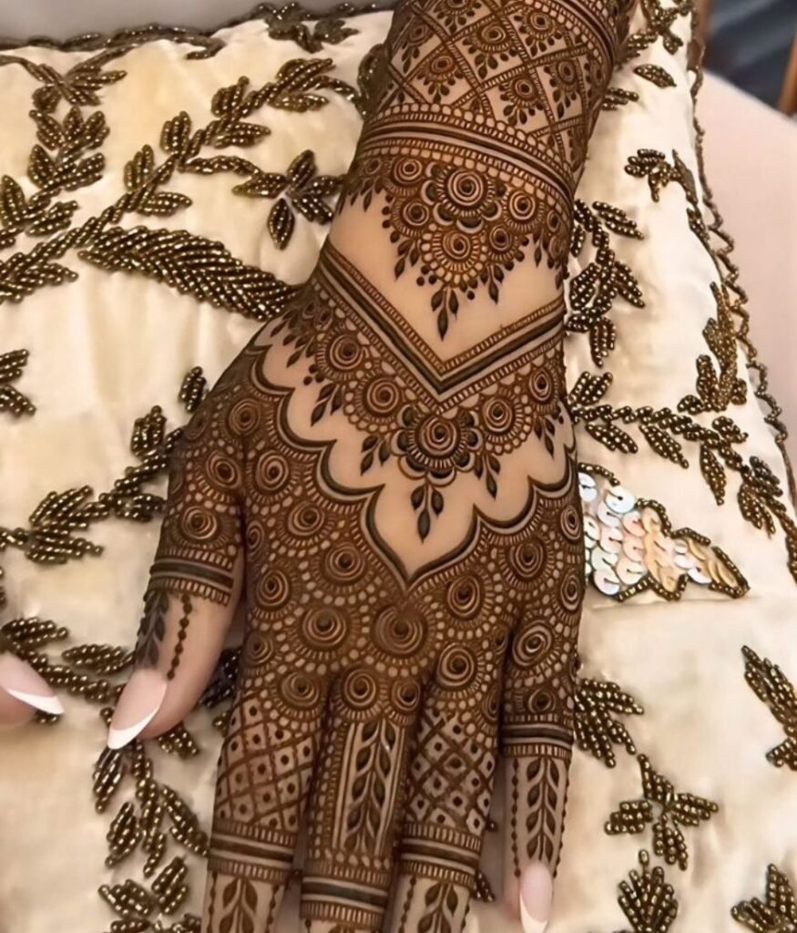 indian mehndi design for right hand