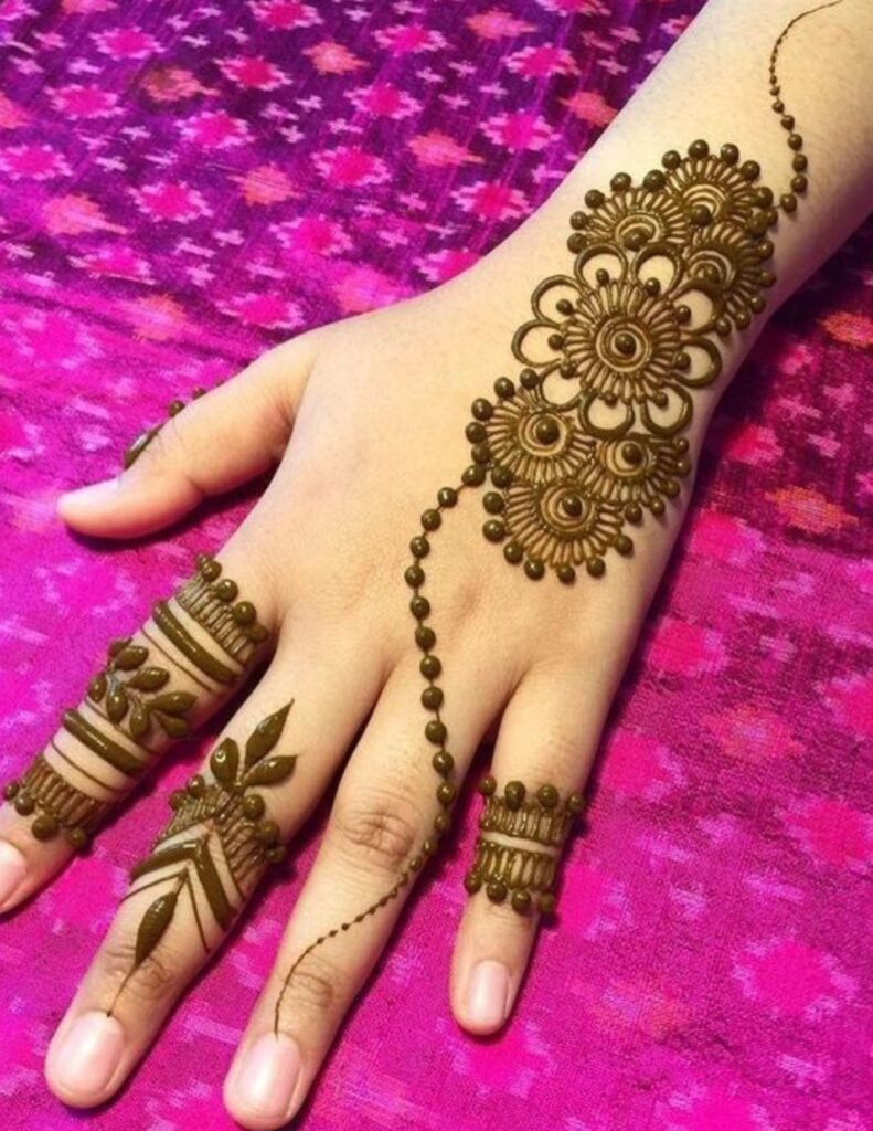 kids mehndi design for left hand