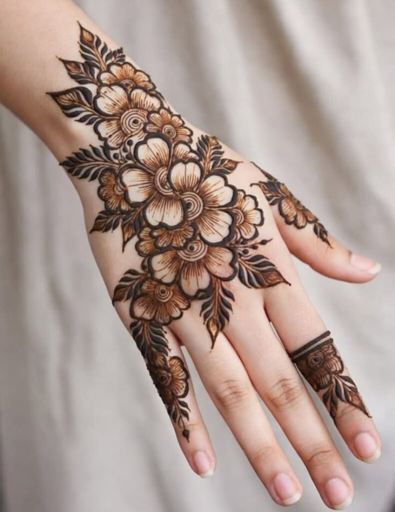 lattest floral mehndi design