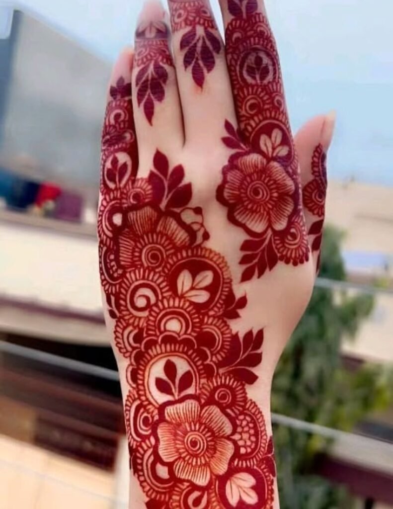 left hand mehndi design