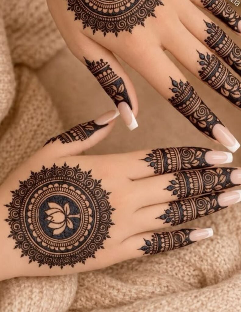mandala mehndi for back hand