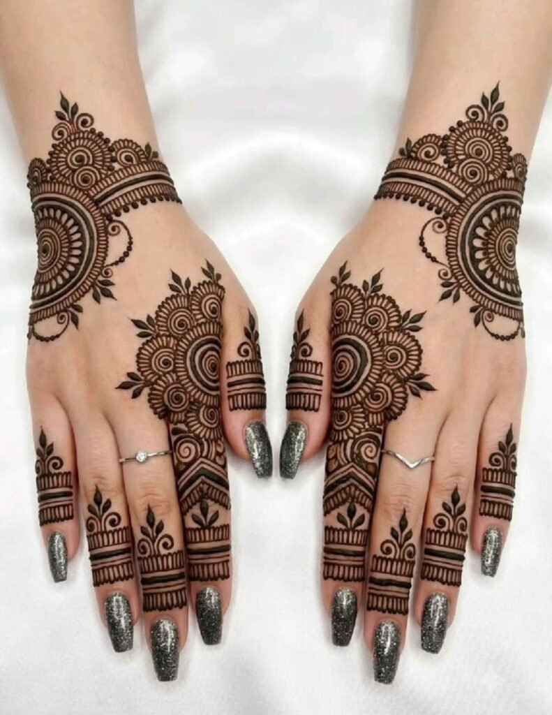 mandala mehndi for both hands