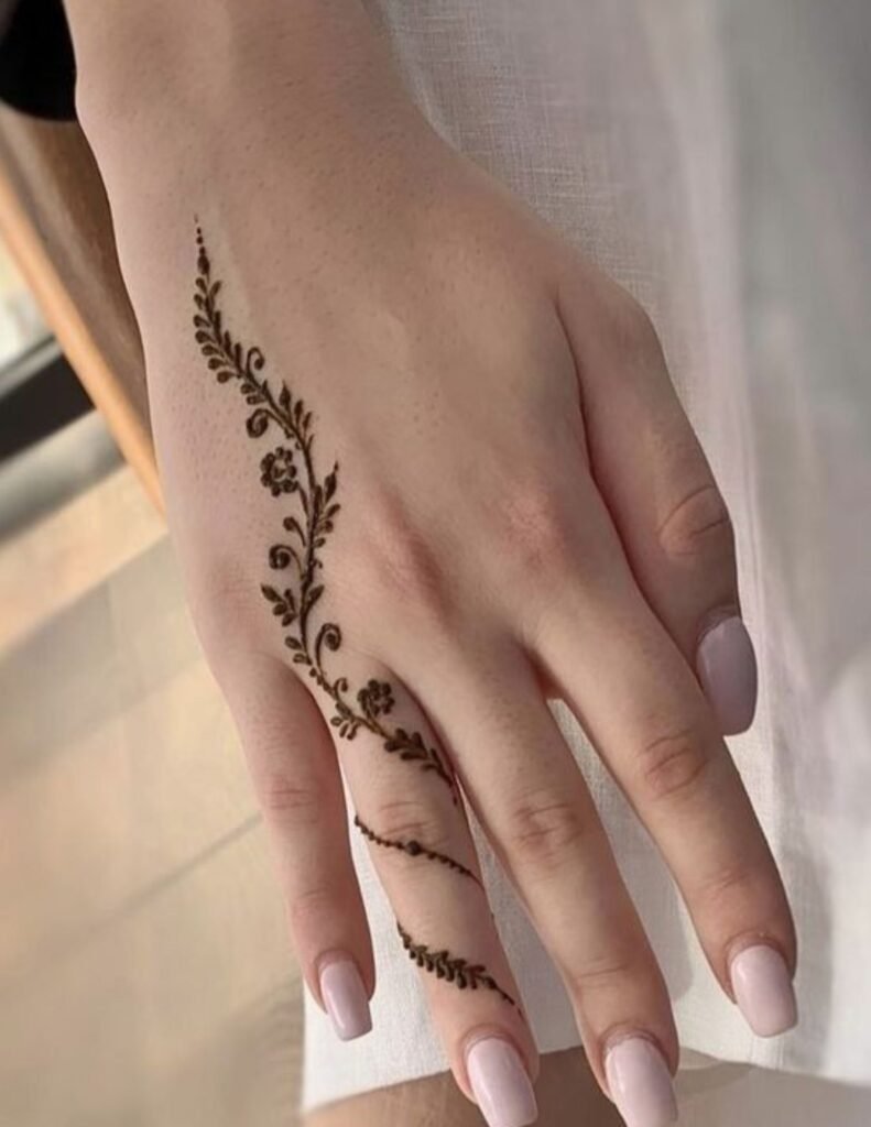 mehndi design for 1 finger