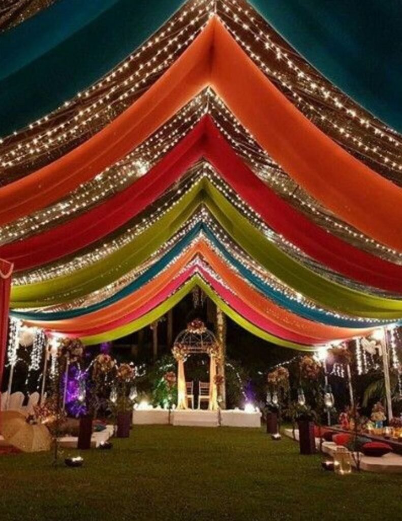 multicolor mehndi decor idea