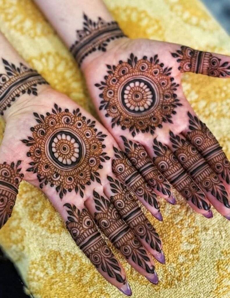 royal mehndi design for front hand
