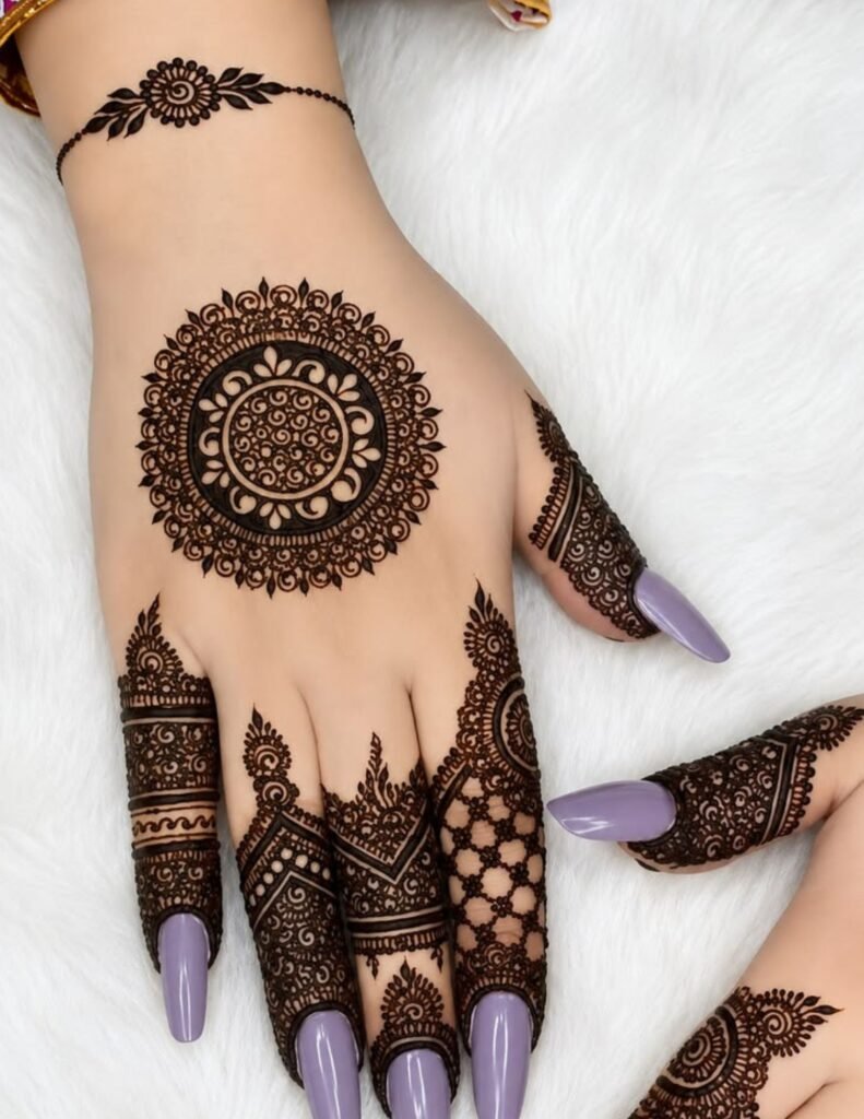 royal tikki design with fingers