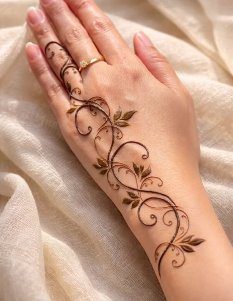 simple and stylish mehndi design
