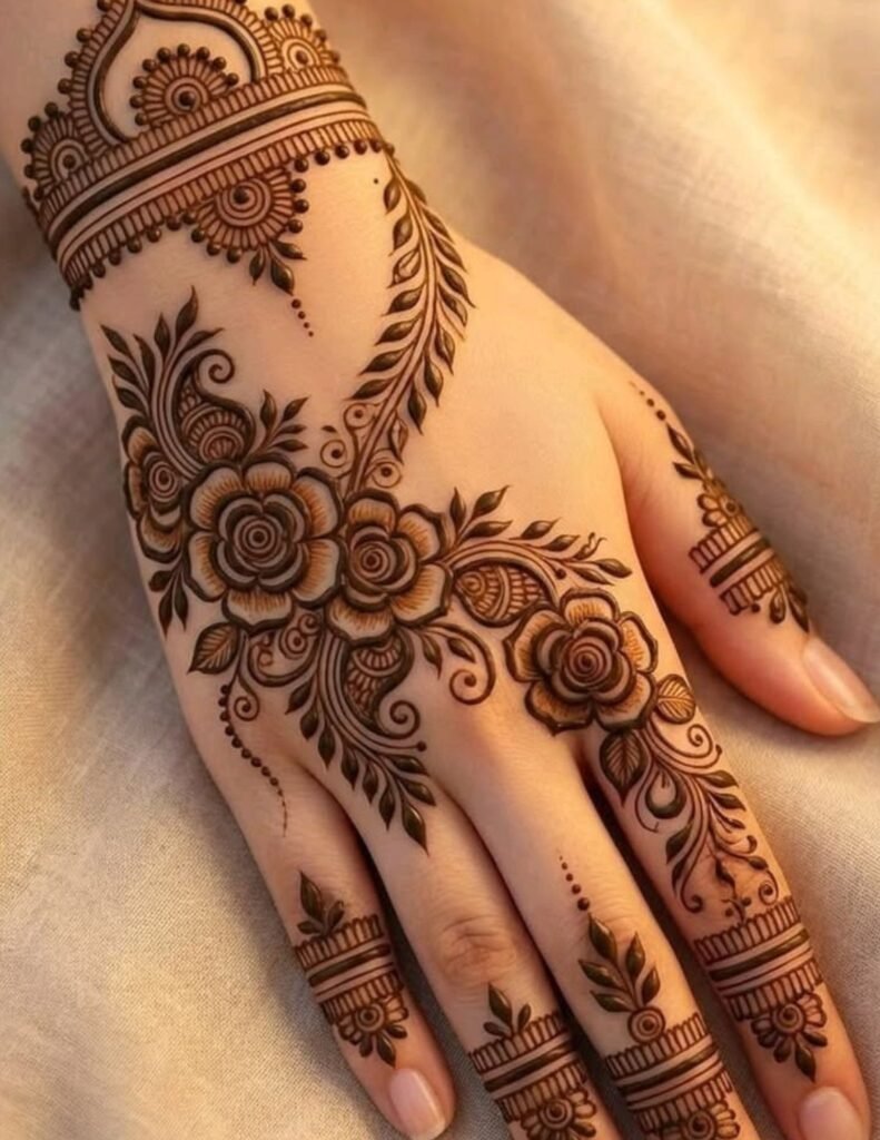 simple intricate mehndi design