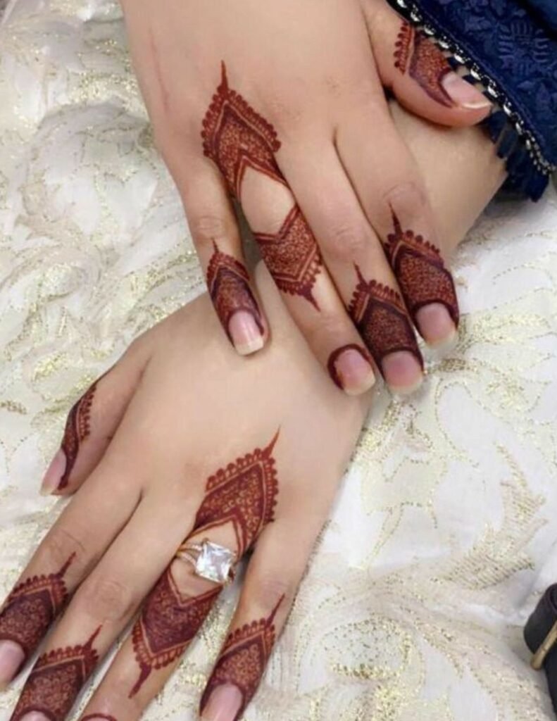 simple ring finger mehndi design