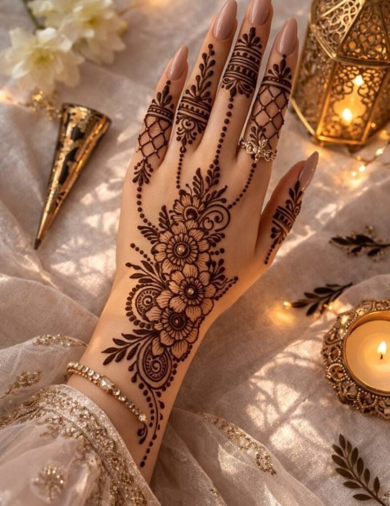 stylish hand mehndi design