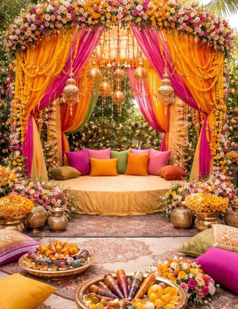 yellow theme idea for mehndi
