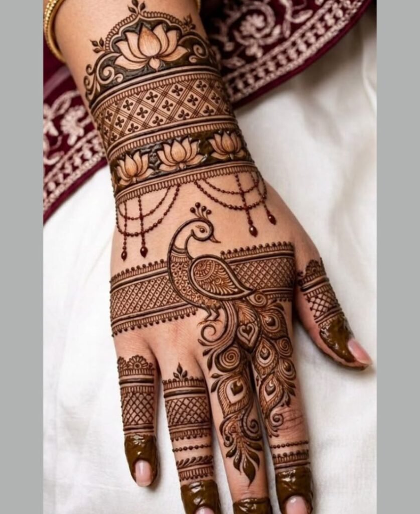 2026 peacock mehndi design