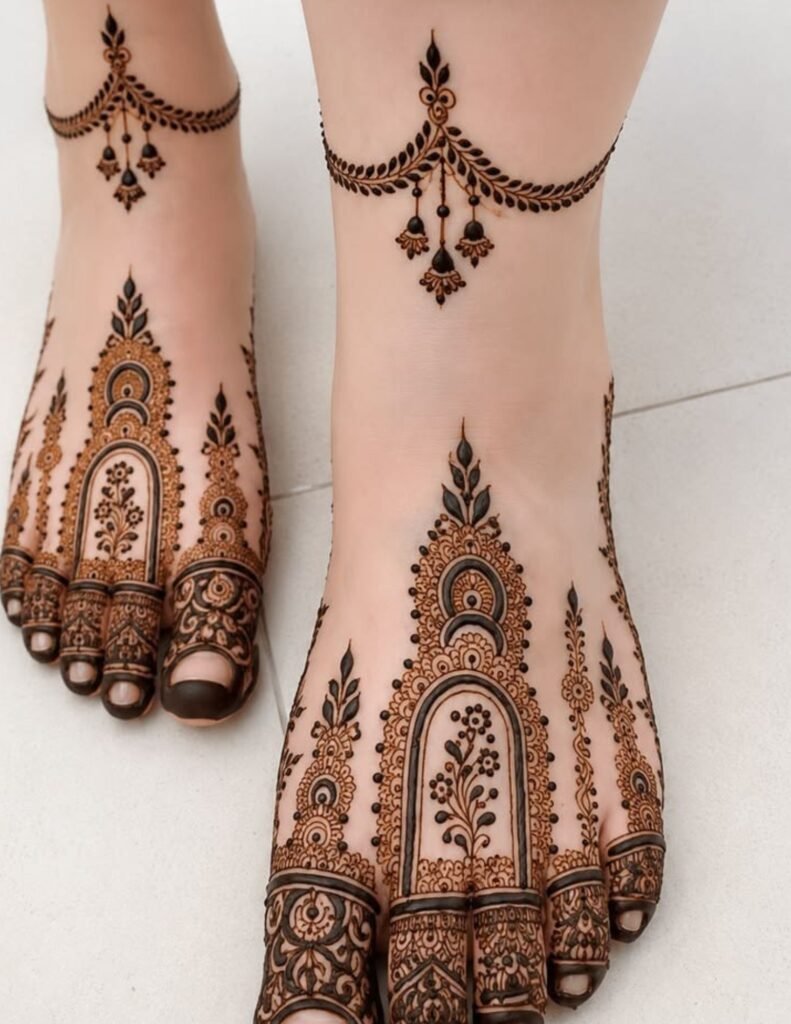 aesthetic bridal mehndi design