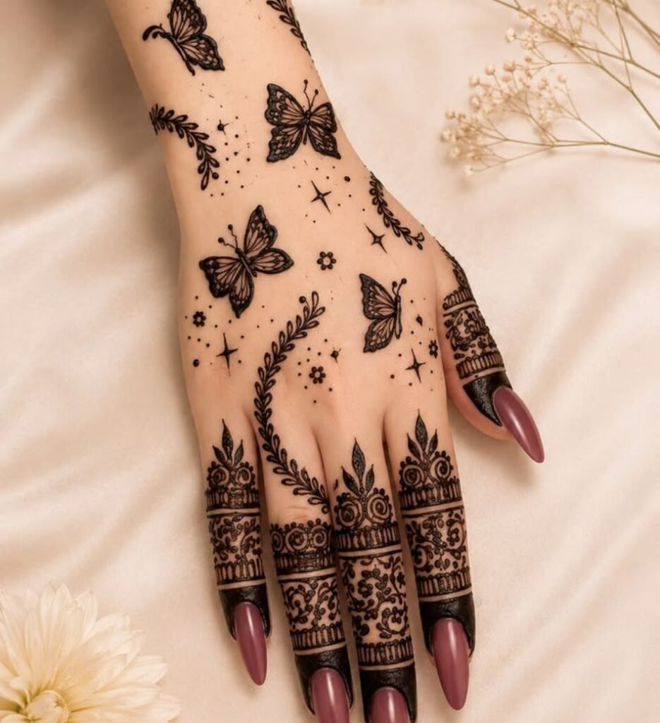 back hand mehndi design