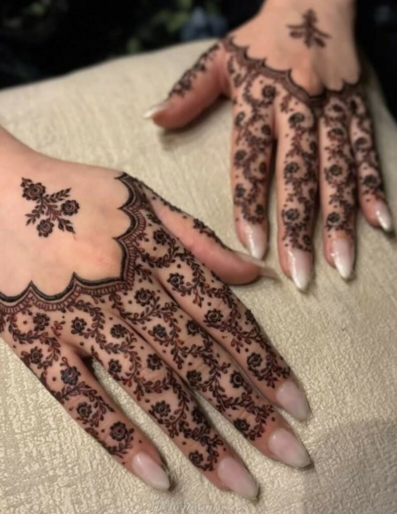 back hand mehndi design