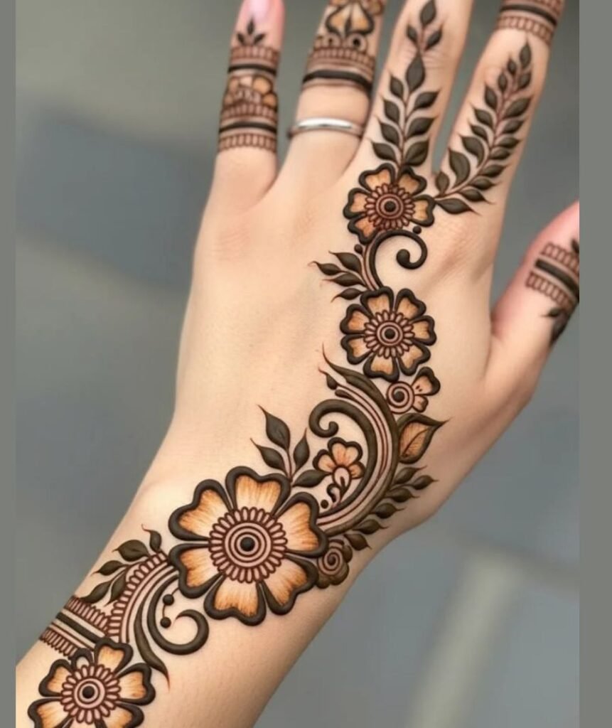 bail mehndi design