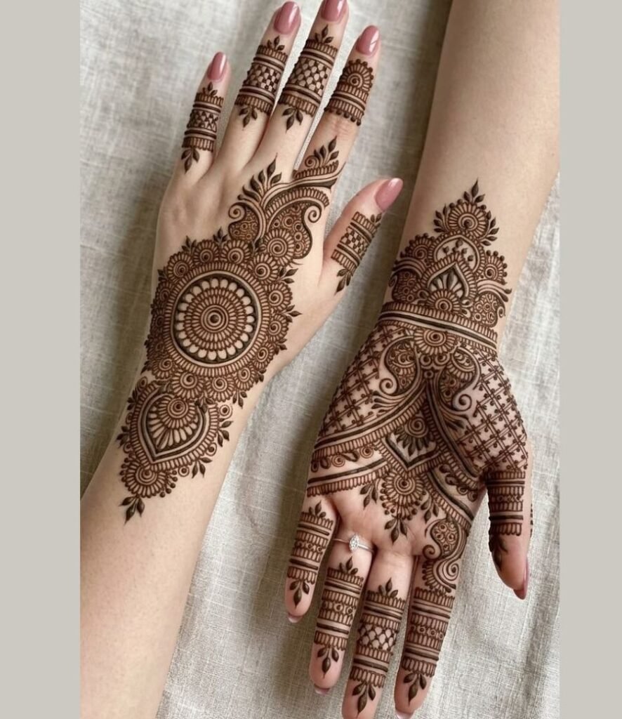 beautiful floral mehndi design