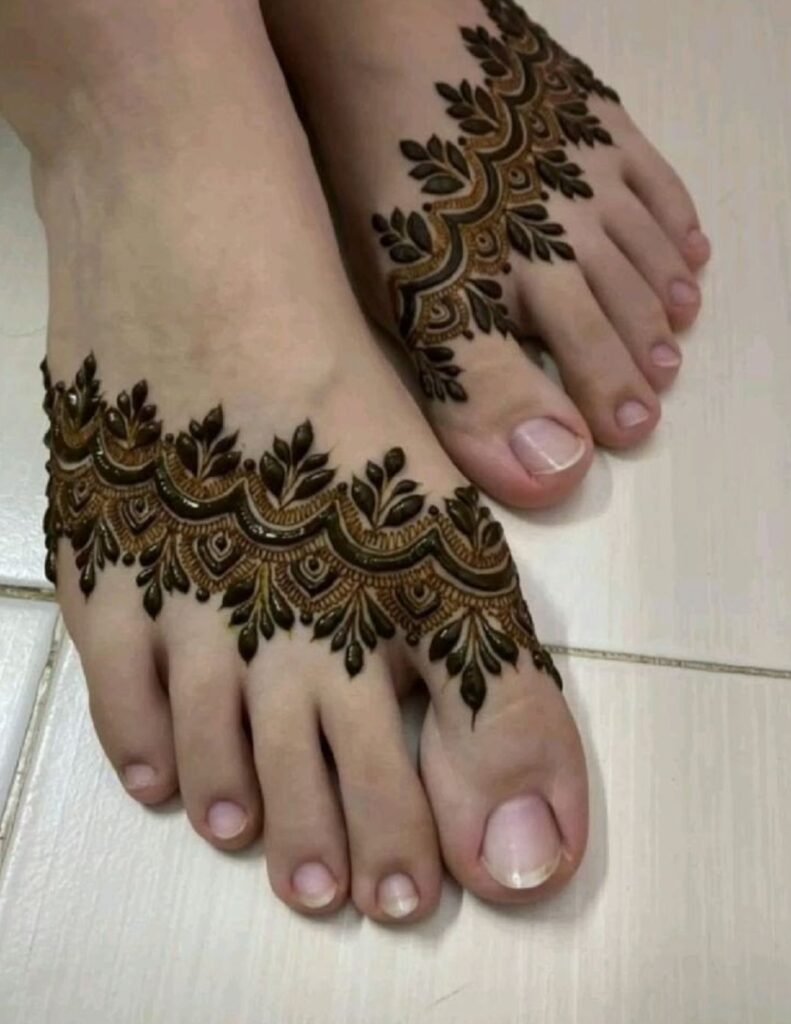 beautiful foot mehndi design