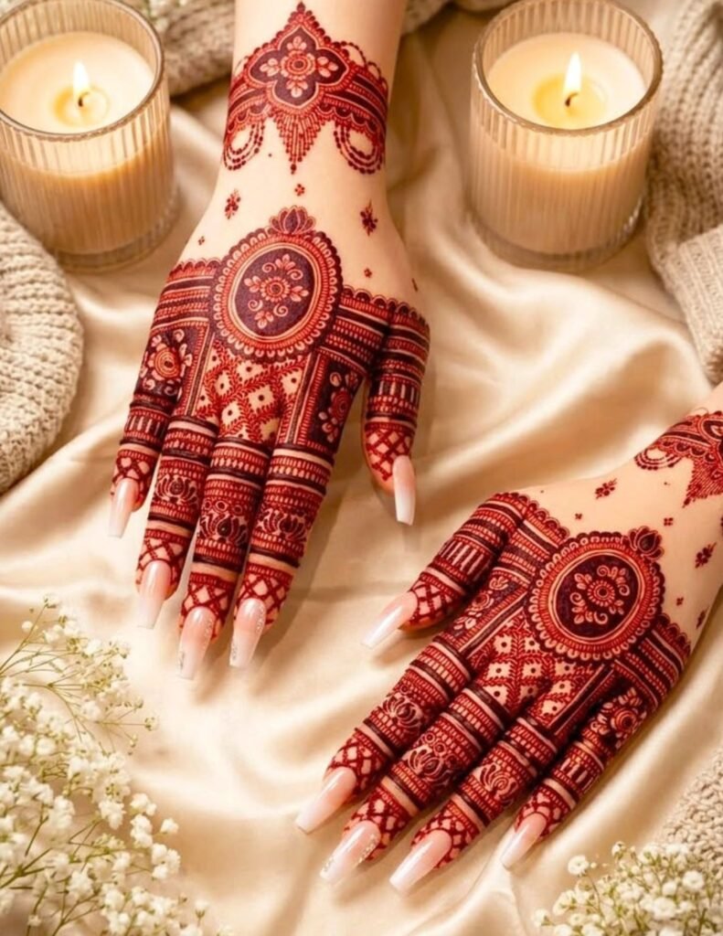 beautiful shaded mehndi design