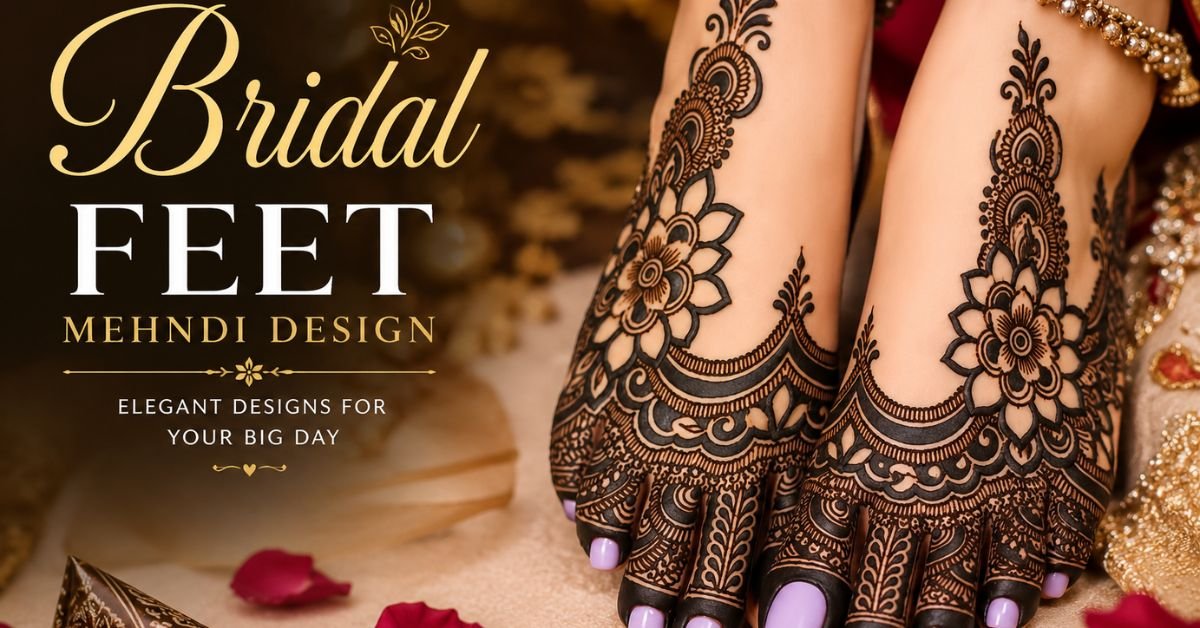bridal foot mehndi design