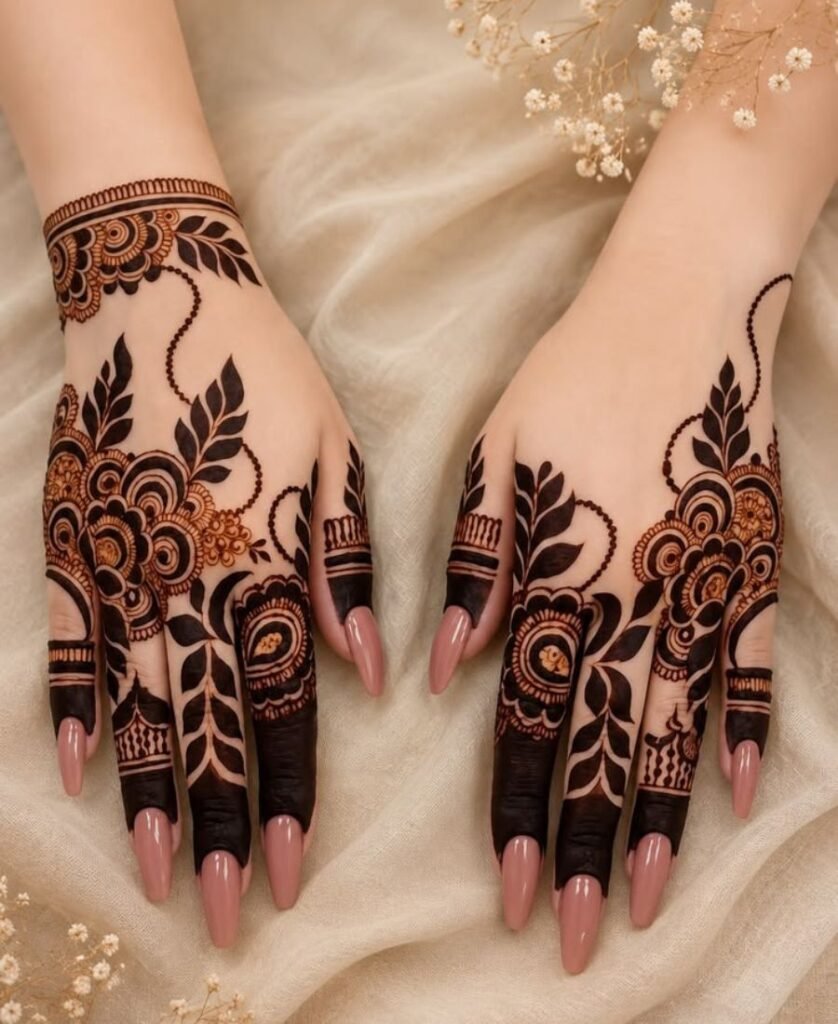 bride mehndi design