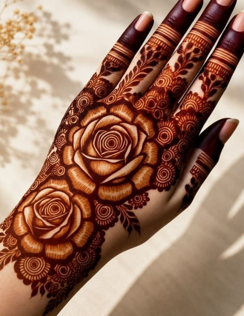 brides rose mehndid esign