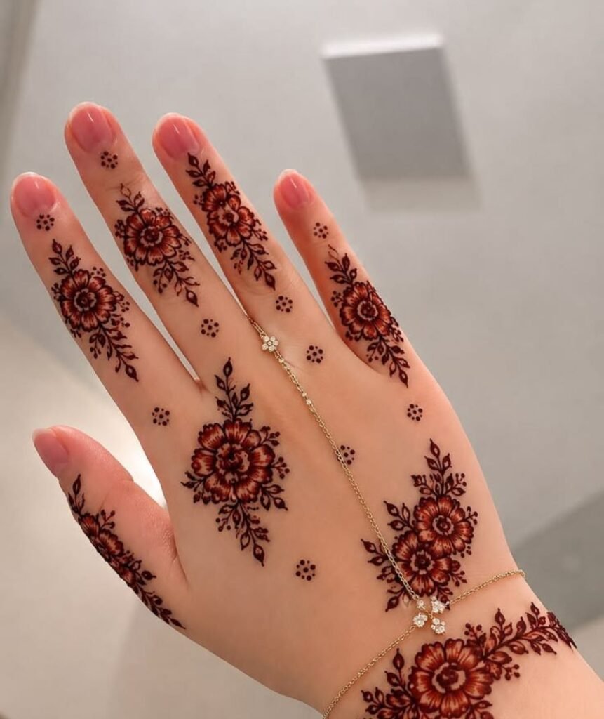 cute floral mehndi design