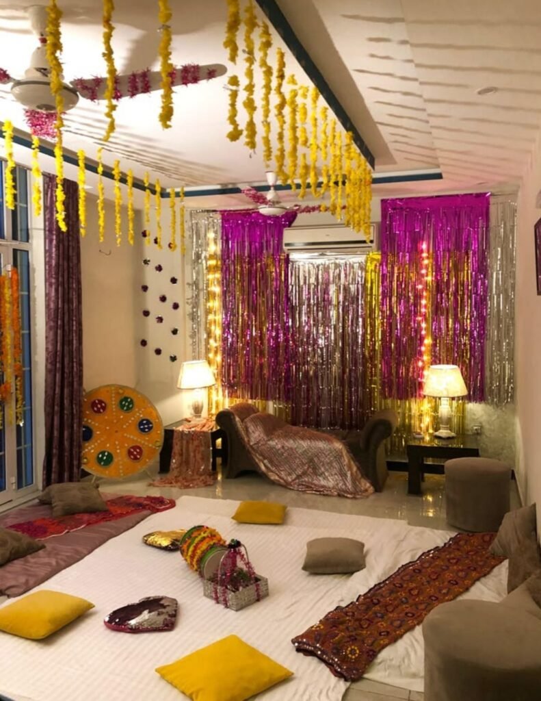 dholki setup at home corner