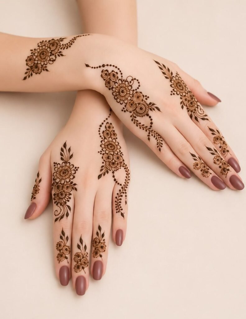 elegant genz mehndi design