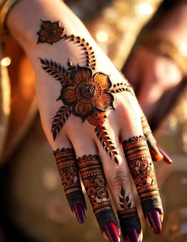 elegant gulf style mehndi