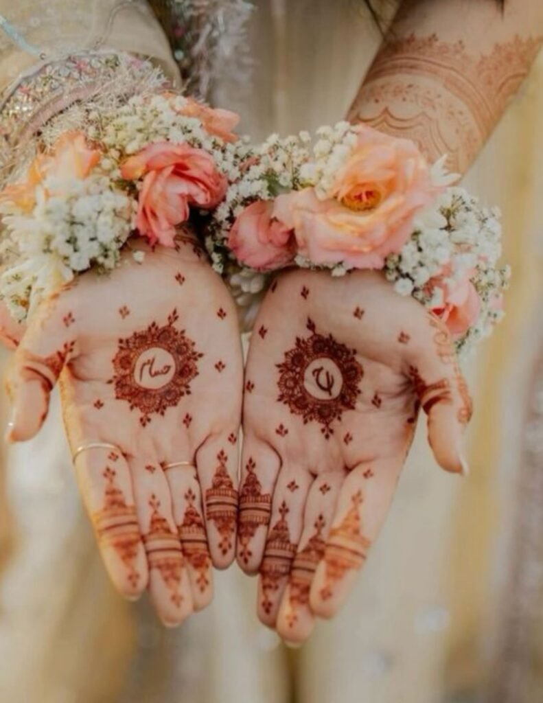 engagement mehndi design for girls