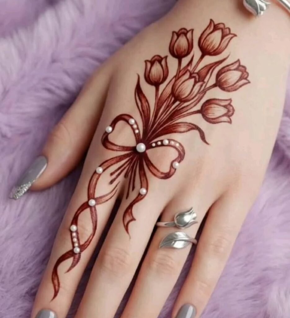 floral butterfly mehndi design