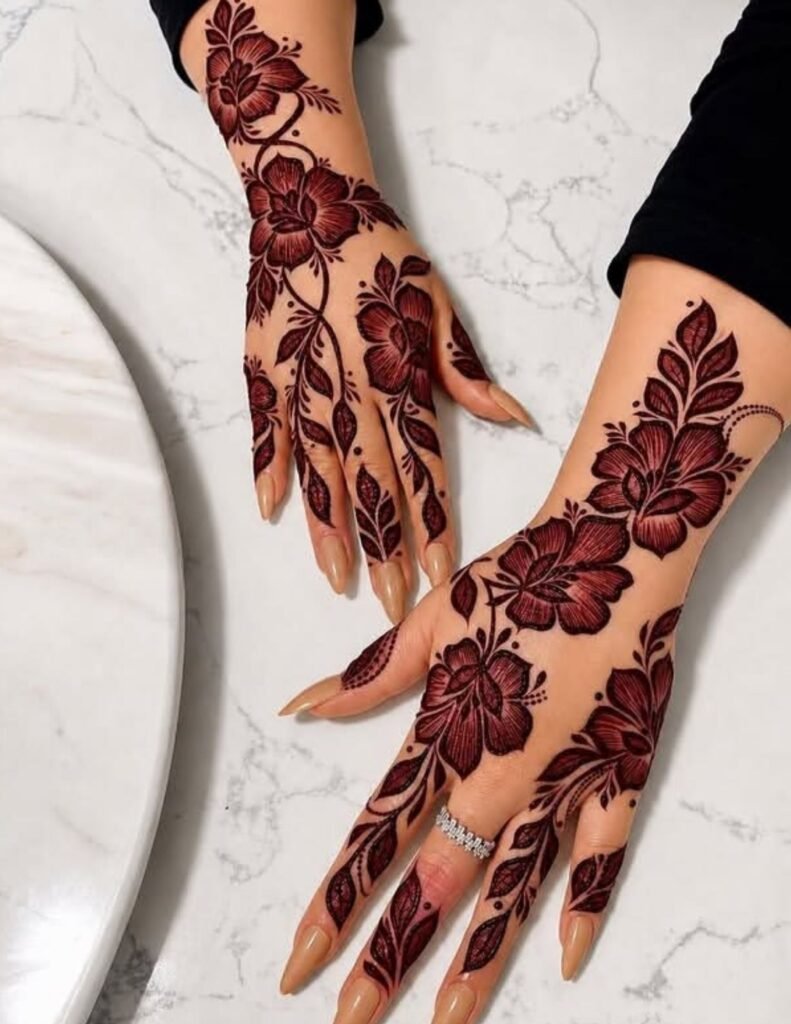 floral mehndi design