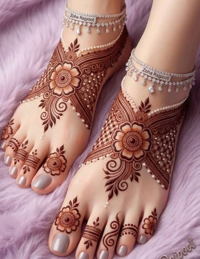 foot mehndi design for brides